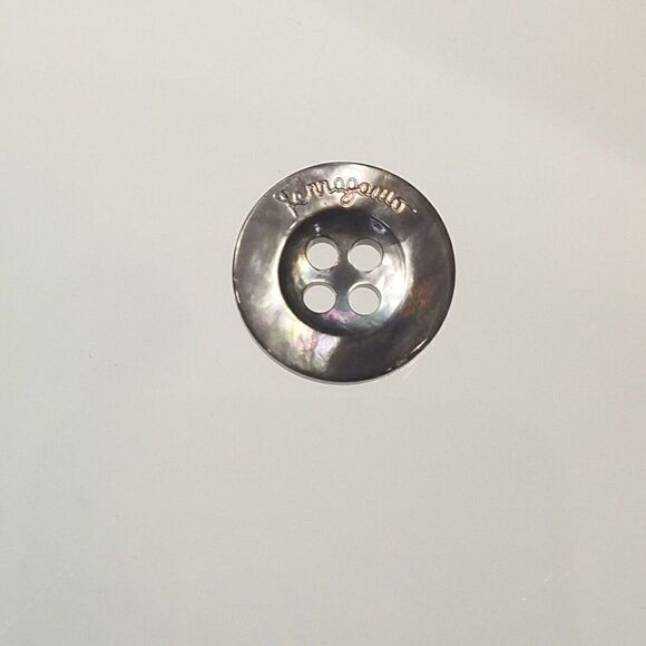Salvatore Ferragamo Replacement Button Pearlized Silver Color 4 Hole Small - Picture 10 of 12